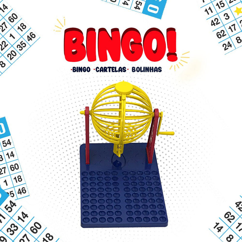 Jogo De Bingo 12 Cartelas com 90 Bolinhas