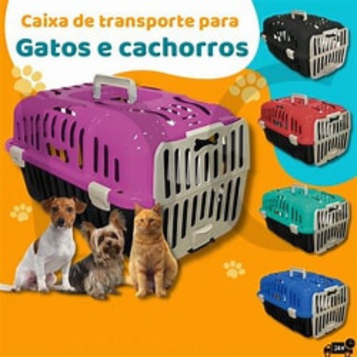 Caixa de Transporte Gato Cachorro Pequeno Porte N1 Azul